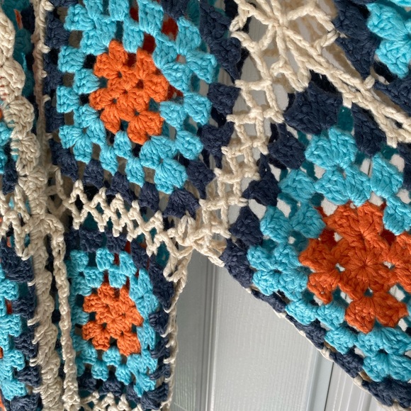 NWOT POL Longline Crochet Knit Cardigan with Front Tassel Tie - Picture 4 of 6